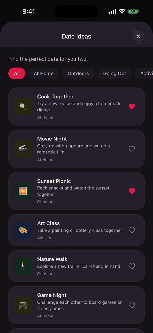 Date ideas · iOS preview